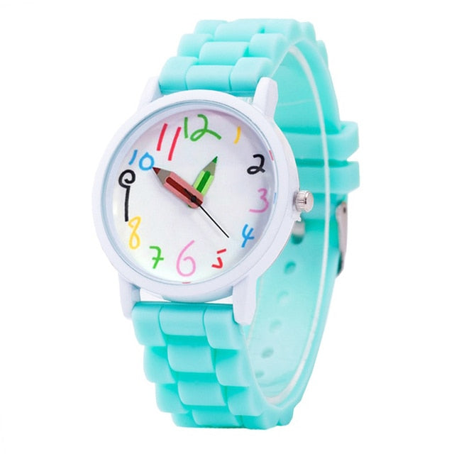 Intelligent Digital Fashion Kids Watches Pencil Pointer Quartz All-Match Watch