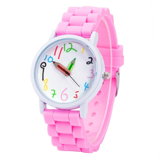 Intelligent Digital Fashion Kids Watches Pencil Pointer Quartz All-Match Watch