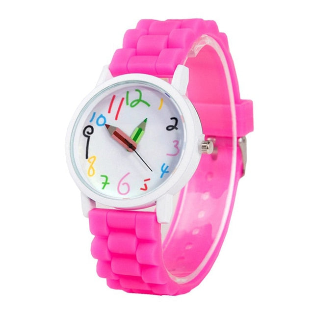 Intelligent Digital Fashion Kids Watches Pencil Pointer Quartz All-Match Watch