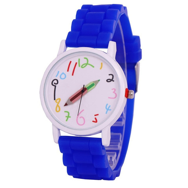 Intelligent Digital Fashion Kids Watches Pencil Pointer Quartz All-Match Watch