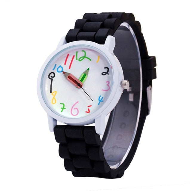 Intelligent Digital Fashion Kids Watches Pencil Pointer Quartz All-Match Watch