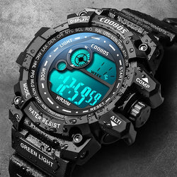 High-end Silicone Strap Military Wrist Watch Led Calendar Waterproof Digital Watch