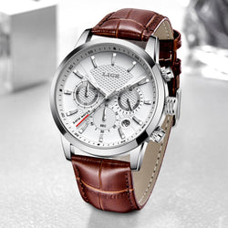 Luxury Casual Leather Quartz Men's Watch Business Clock