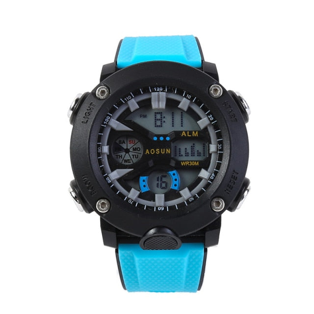 Outdoor 30M Waterproof Sports Watch Multi-Functional LED Electronic Watch