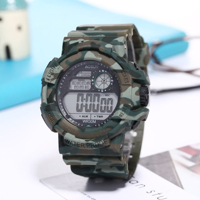 Outdoor 30M Waterproof Sports Watch Multi-Functional LED Electronic Watch