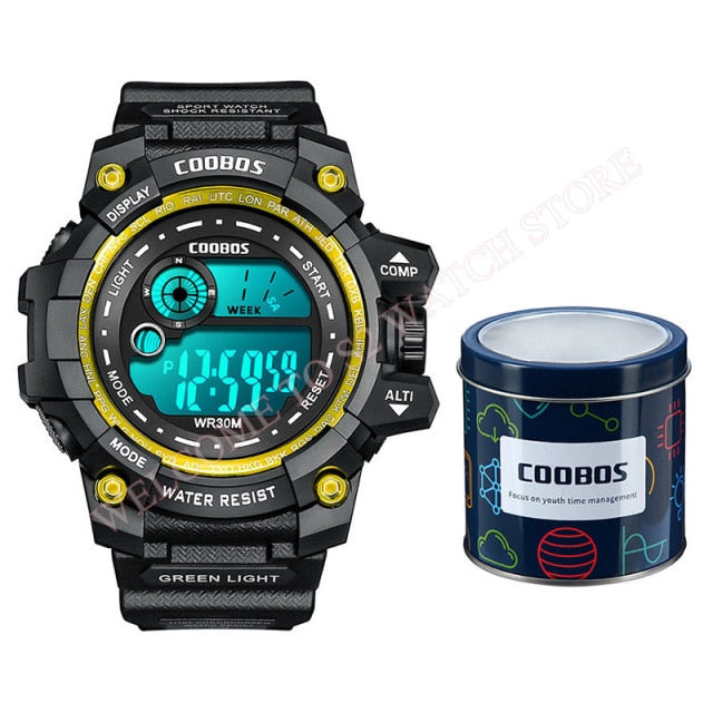 High-end Silicone Strap Military Wrist Watch Led Calendar Waterproof Digital Watch