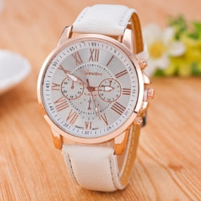 Luxury Brand Leather Quartz Watch Women Men Ladies Fashion Wrist Watch Wristwatches Clock