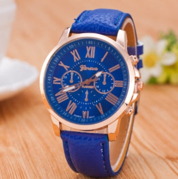 Luxury Brand Leather Quartz Watch Women Men Ladies Fashion Wrist Watch Wristwatches Clock