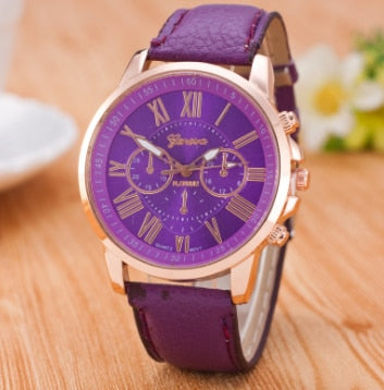 Luxury Brand Leather Quartz Watch Women Men Ladies Fashion Wrist Watch Wristwatches Clock