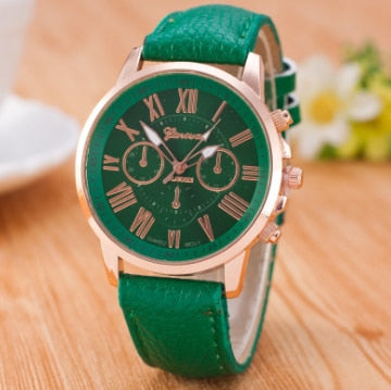 Luxury Brand Leather Quartz Watch Women Men Ladies Fashion Wrist Watch Wristwatches Clock